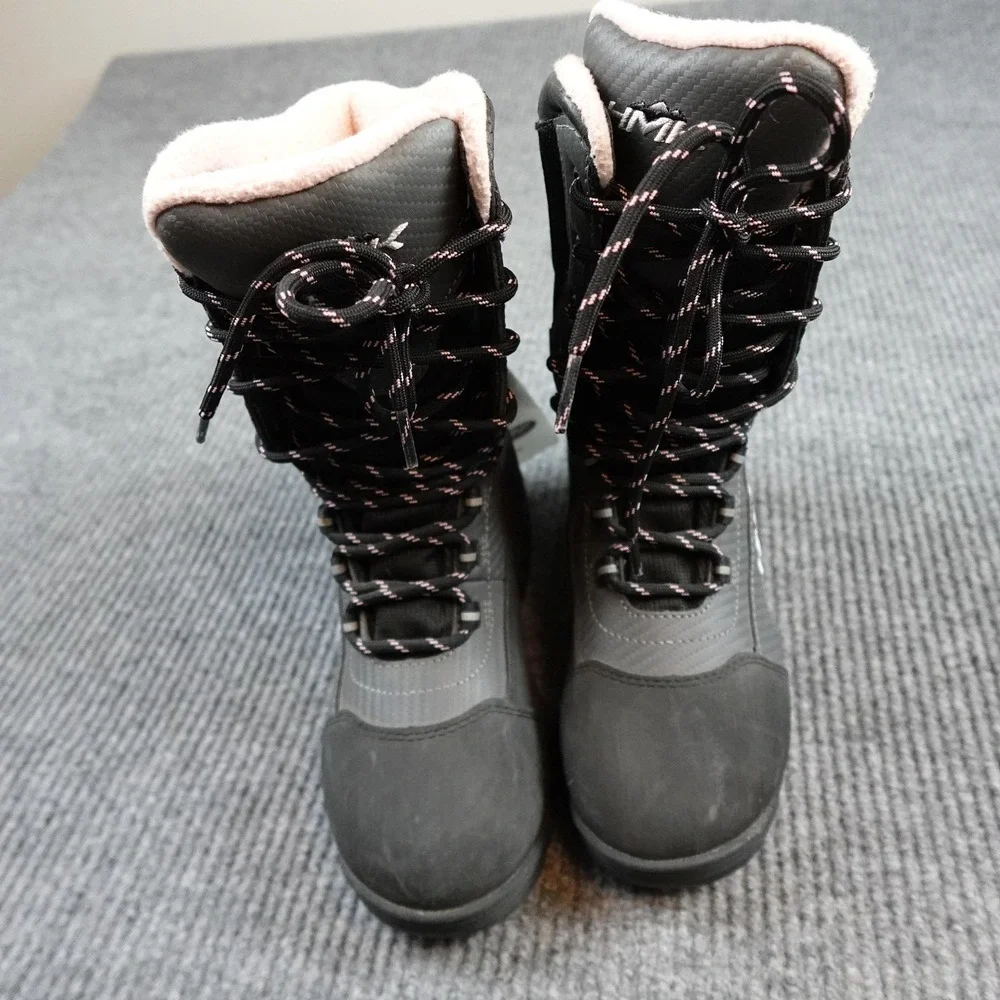 HMK Voyager Womens Snow Boots Size 6 Black Leather Waterproof Insulated Winter